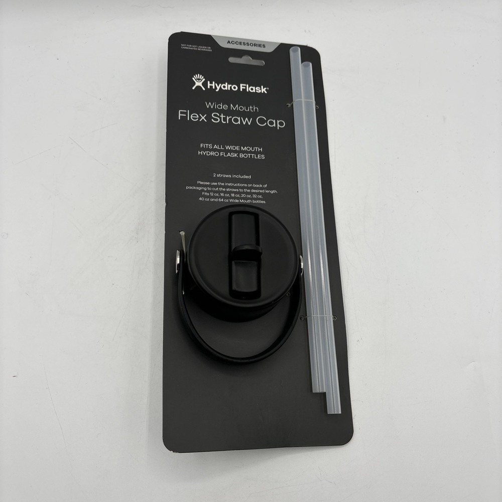 Hydro Flask‎ Standard Mouth Flex Straw Cap Lid & Straw Set - NEW
